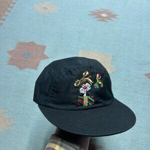 Vintage looney tunes 5 panel hat cap Christmas Sylvester tweety adult OSFA